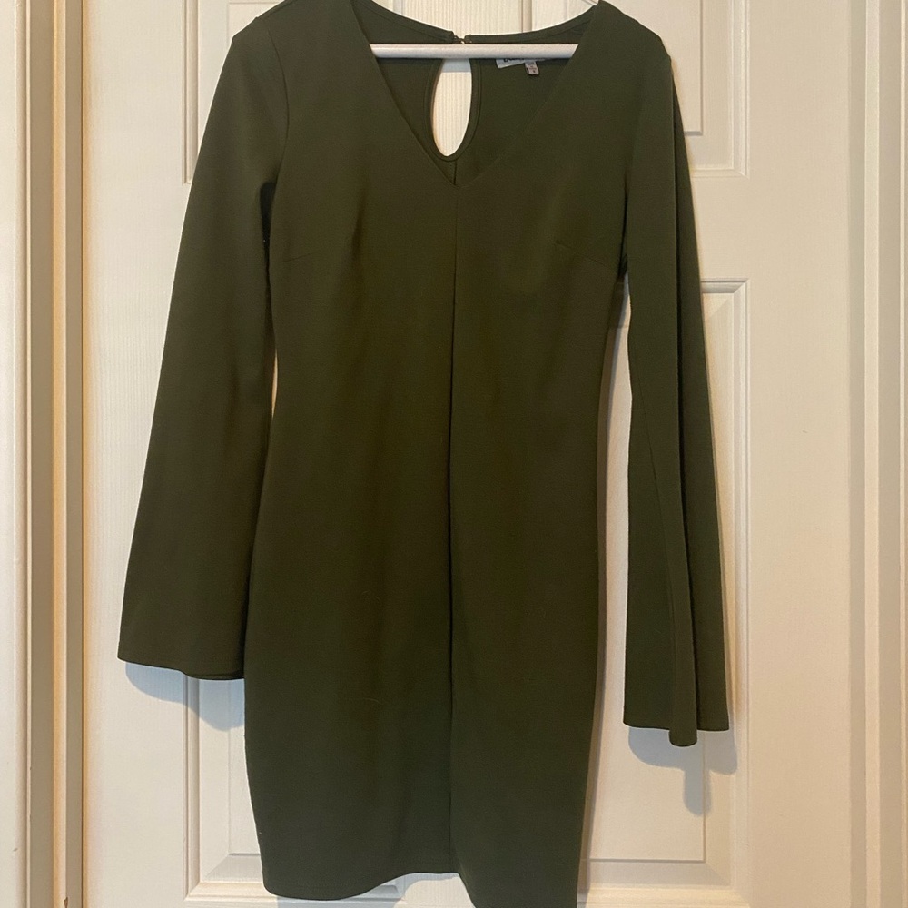 👏👏Bailey Blue Olive Green Dress